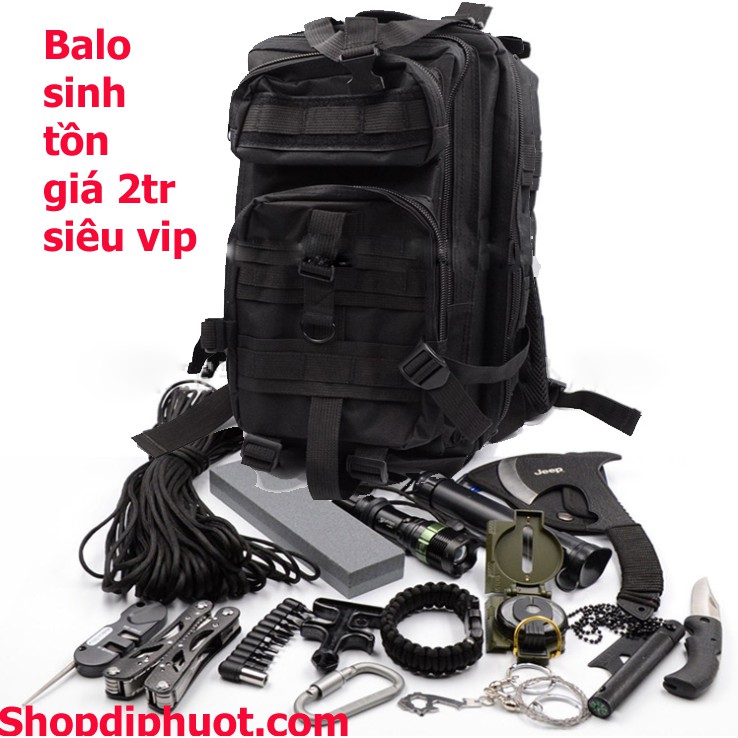 Bộ Balo Sinh Tồn vip nhất thế giới - 16 món - quẩy cả thế giới đi Rừng - sinh tồn quá dễ