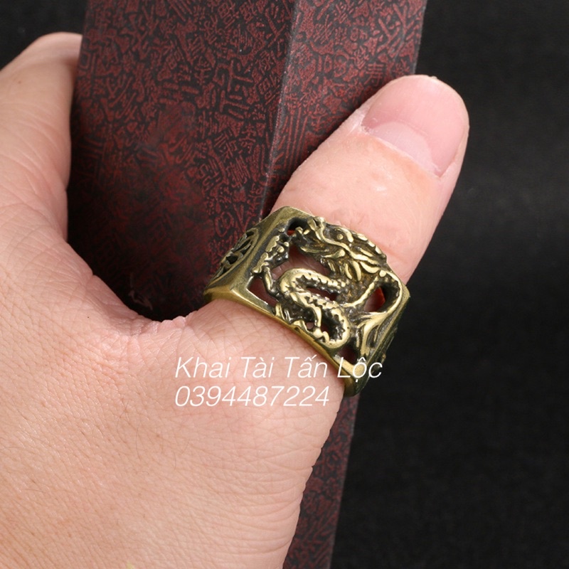 NHẪN RỒNG BẰNG ĐỒNG KÈM HỘP ĐỰNG