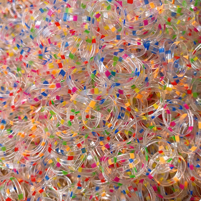 Set 1000 Dây Thun Cột Tóc Nhiều Màu Sắc Dễ Thương Không Làm Tổn Thương Tóc Cho Bé