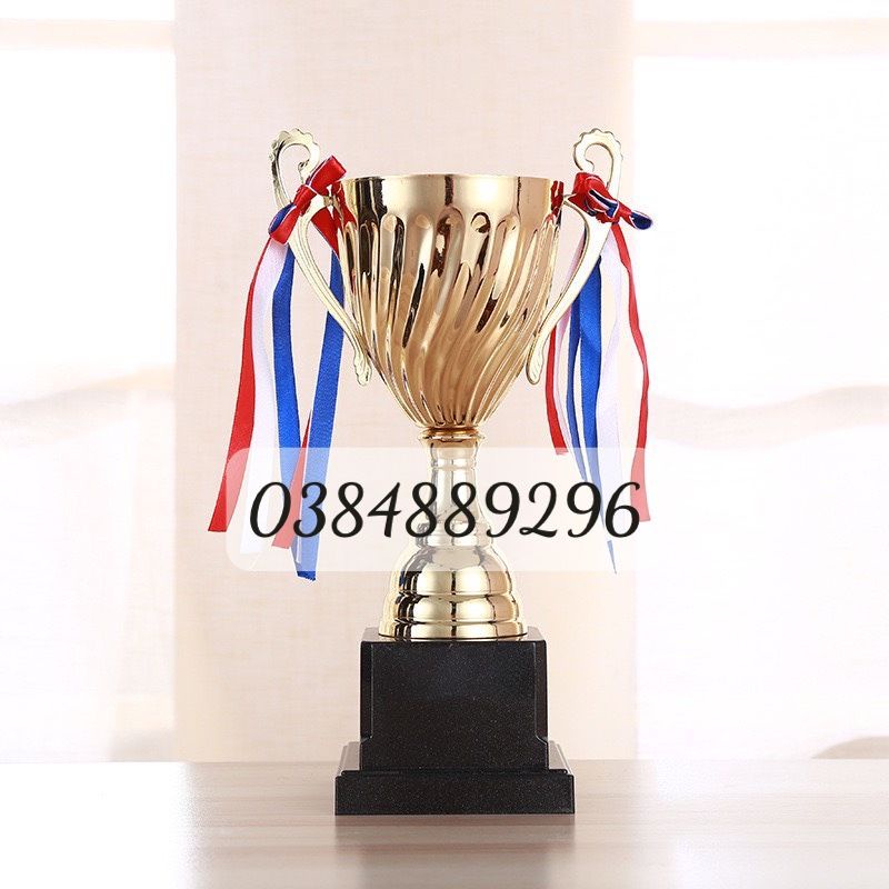 Cúp bóng đá cúp thể thao lưu niệm vinh danh kim loại mạ vàng cao cấp