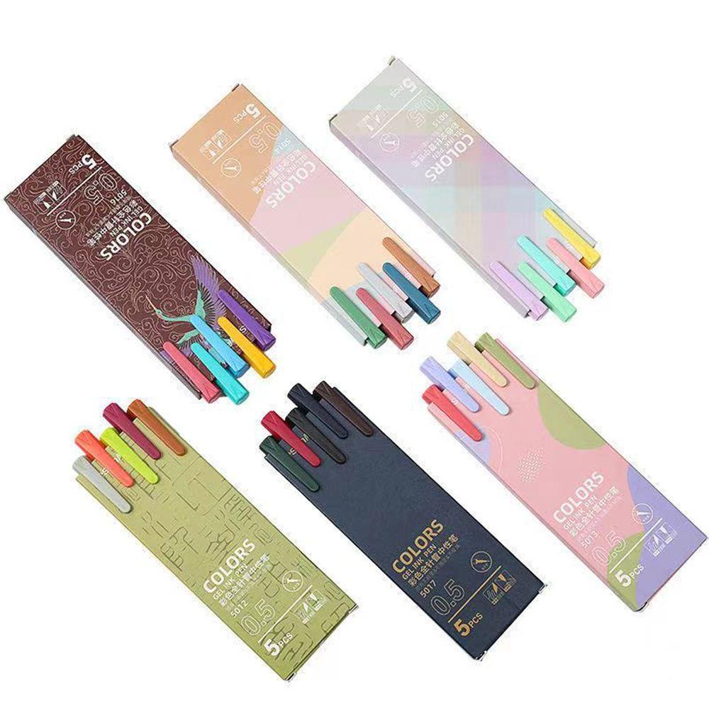 Hộp 5 Bút Mực Gel QUINTON Morandi Đặc Biệt Làm Quà Tặng Sinh Nhật Cho Học Sinh