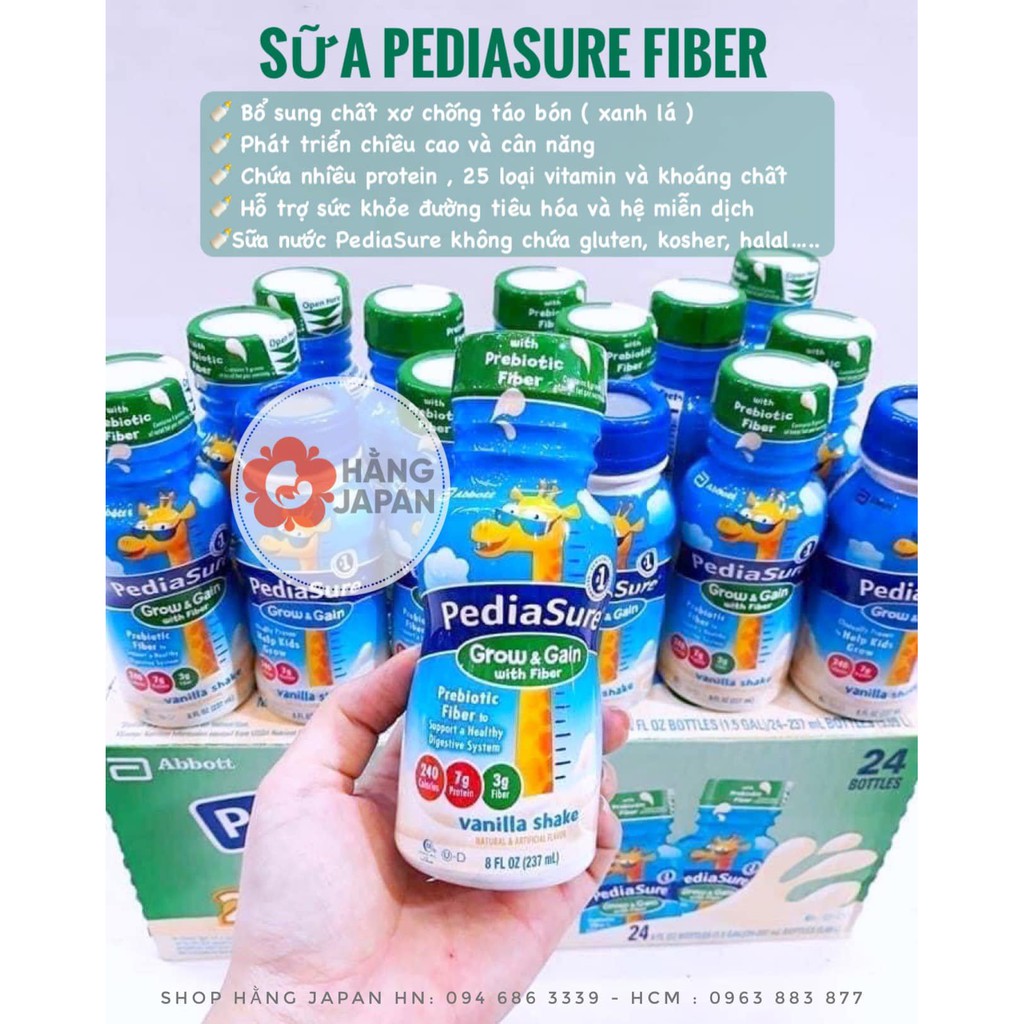 Sữa Nước Pediasure Grow &amp; Gain Organic Non-GMO Mỹ Hương Vani