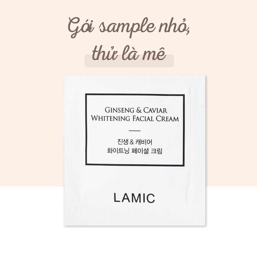 Kem Dưỡng Ẩm Dưỡng Trắng Da LAMIC Gói Sample Dùng Thử 2ml