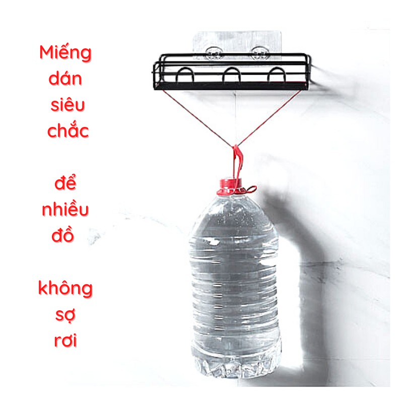 Kệ để đồ nhà tắm, kệ sắt hình chữ nhật, kệ nhà tắm dán tường siêu chắc -  Việt Thư