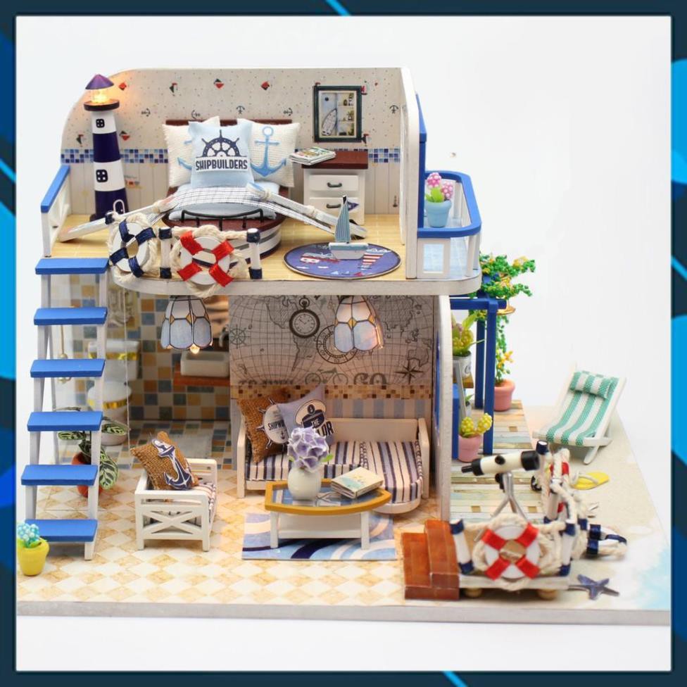 Mô hình nhà búp bê gỗ DIY Nhà búp bê Blue coast Toy World