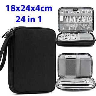 Túi đựng phụ kiện đa năng Baona 24 in 1 D002, đựng ĐT, tai nghe, cáp, sạc, USB... - Oz46