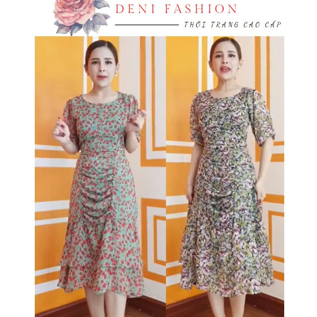 Đầm dự tiệc chât liệu voan hàn cao cấp có lót sang trong trẻ trung mã 908