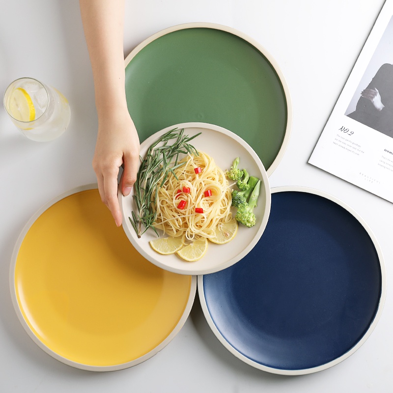Đĩa miệng nông SWEEJAR 8inch/ 10inch bằng gốm pasta phong cách phương Tây