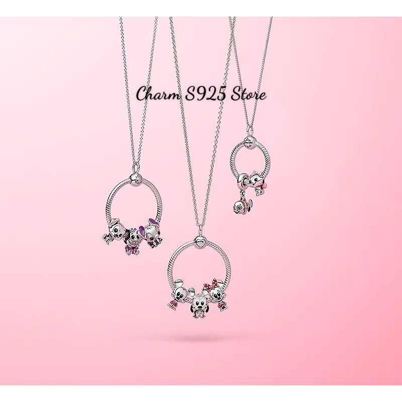 charm pan disney mặt cười bạc s925 cao cấp