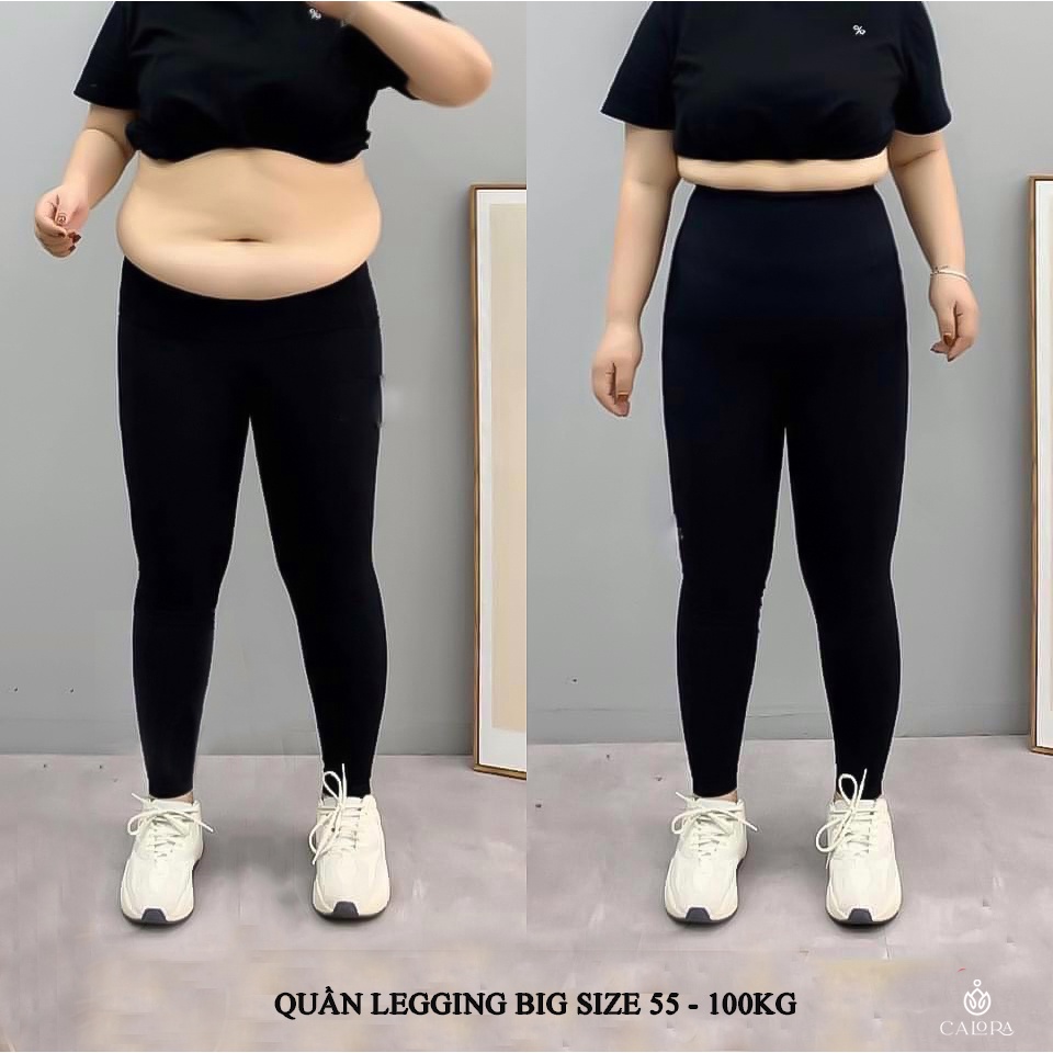 Quần legging dài nữ bigsize 60KG -100KG , chất ui hàn co giãn không bai nhão.