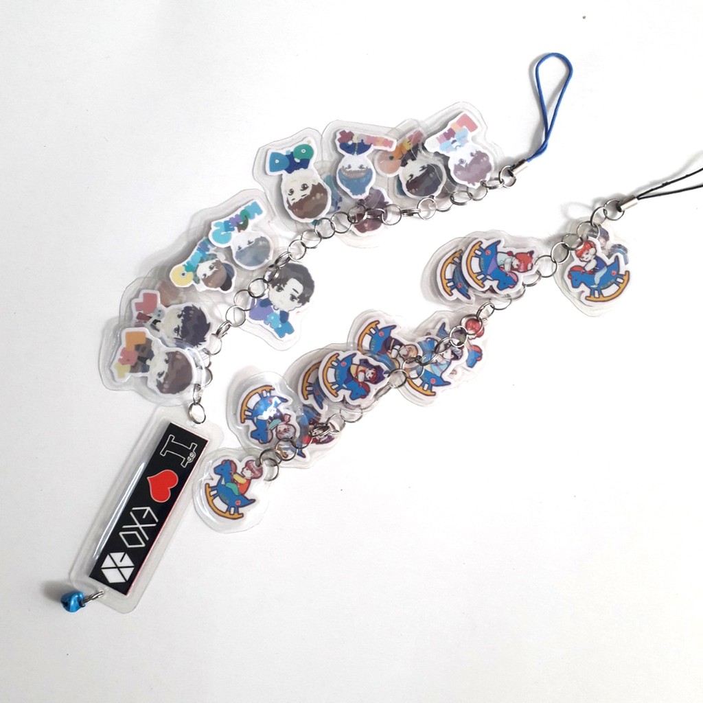 Móc khóa dây nhóm nhạc EXO (1 dây gồm những hình như shop chụp)