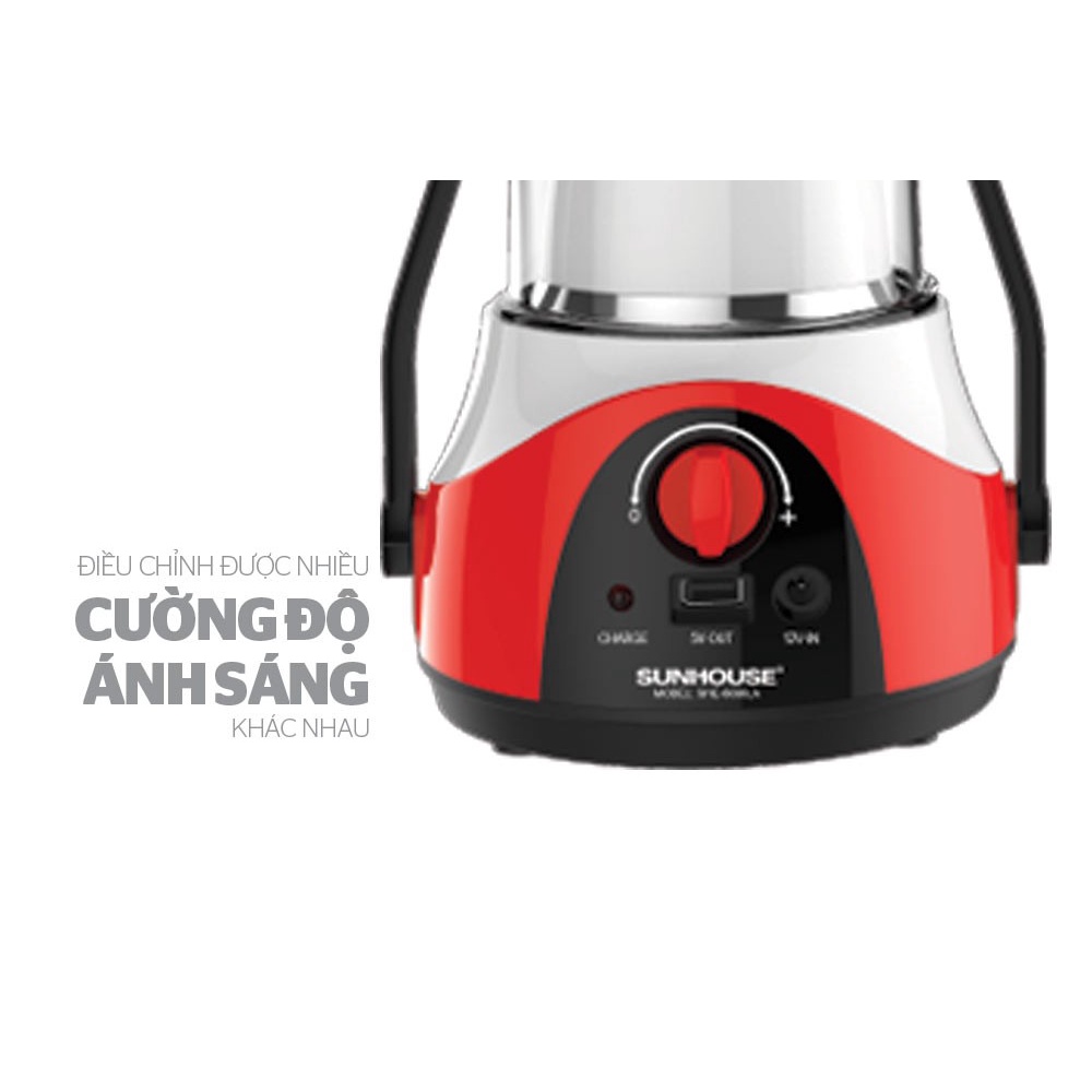 Đèn tích điện Sunhouse SHE-6036LA, đèn sạc tích điện đa năng  - BẢO HÀNH 12 THÁNG