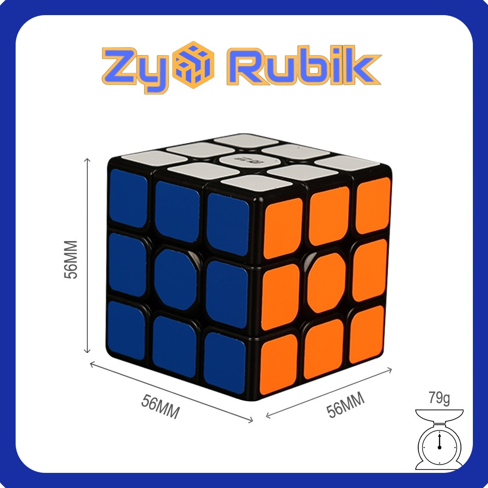 Rubik 3x3 Qiyi Sail W - Đồ Chơi Rubik 3 Tầng Qiyi Sail W (Màu Đen/ Trắng) - ZyO Rubik