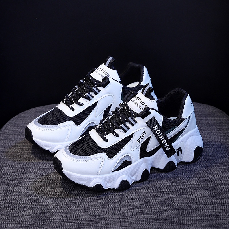 Giày Sneaker Đế Dày Thoáng Khí Phong Cách Hàn Quốc Cổ Điển Thời Trang Cho Nữ