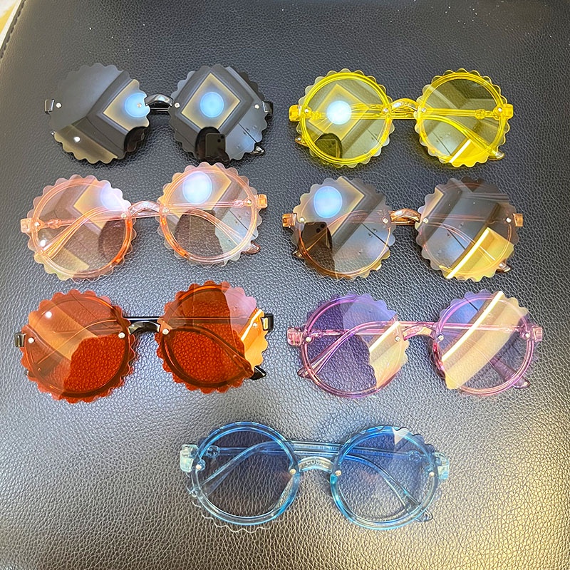 Kính Mát Gọng Tròn Chống Tia UV Thời Trang Dành Cho Bé Trai Và Bé Gái