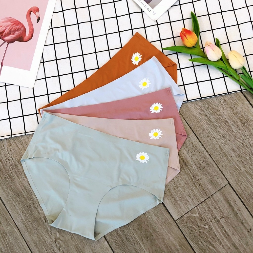 Quần Lót Su Hoa Cúc Ko Viền, Chất Su Loại 1, Hàng Quảng Châu 100%, Co Giản Mền Nhẹ, Đáy 2 Lớp Thoáng Khí Kháng Khuẩn | BigBuy360 - bigbuy360.vn