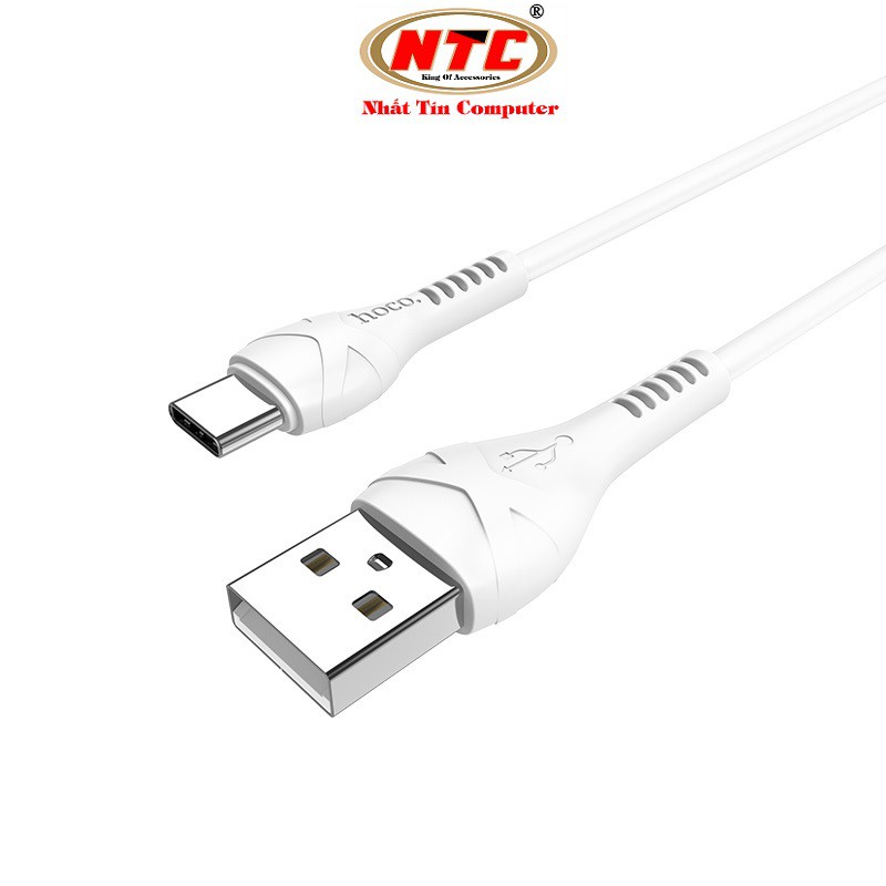 Cáp sạc và truyền dữ liệu USB to Type-C Hoco X37 Cool power dài 1M (Trắng) - Hàng chính hãng