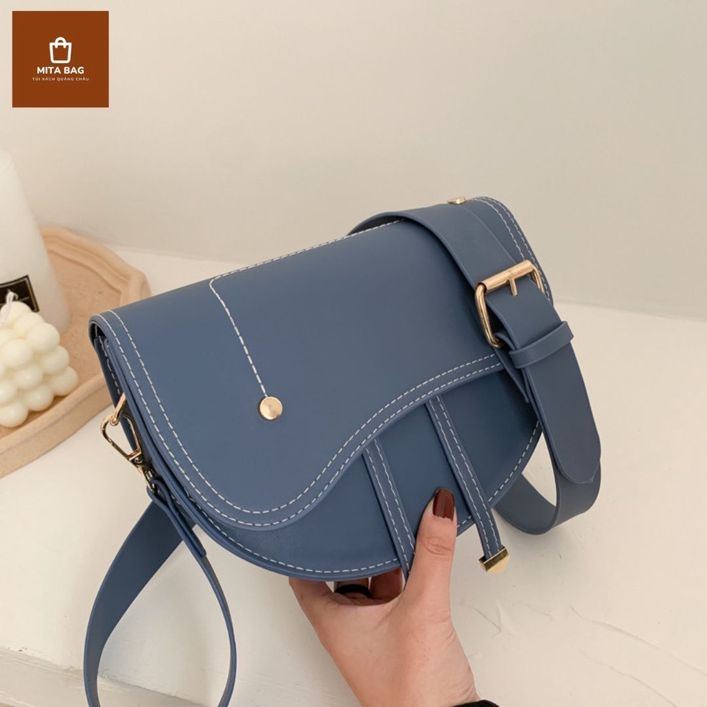 Túi đeo chéo nữ MITABAG, túi yên ngựa Quảng Châu chính hãng, da cao cấp bảo hành 24 tháng