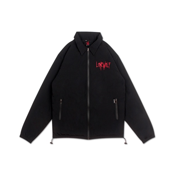 Áo Khoác Gió Nam Nữ Dù Trượt Nước Màu Đen Có Túi Trong Oversized LoneWolf -  Local Brand By XFIRE JACK-LONEWOLFDU-D322