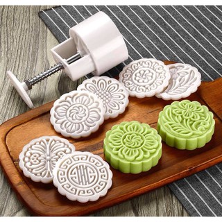 Khuôn bánh trung thu lò xo 100g-125g (hoa văn trang trí ngẫu nhiên)