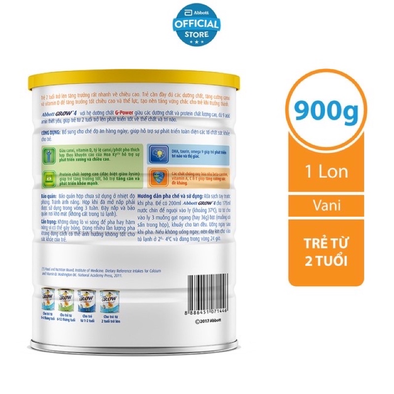 Sữa bột Abbott Grow 4 900g