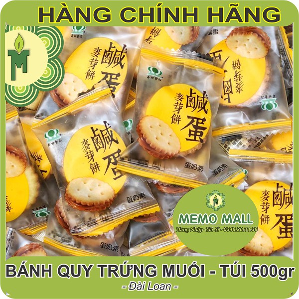[DATE MỚI-TÚI 500GR] Bánh quy trứng muối ĐÀI LOAN KẸP MẠCH NHA tuyệt ngon | BigBuy360 - bigbuy360.vn