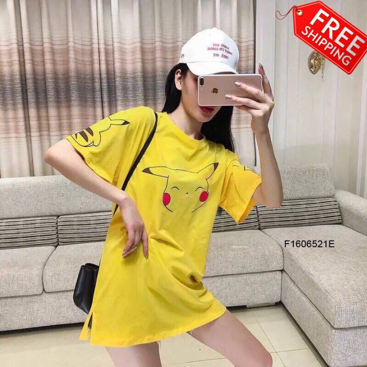 Áo Thun Nam Nữ ,Fom Rộng In Hình PIKACHU Cực Dễ Thương