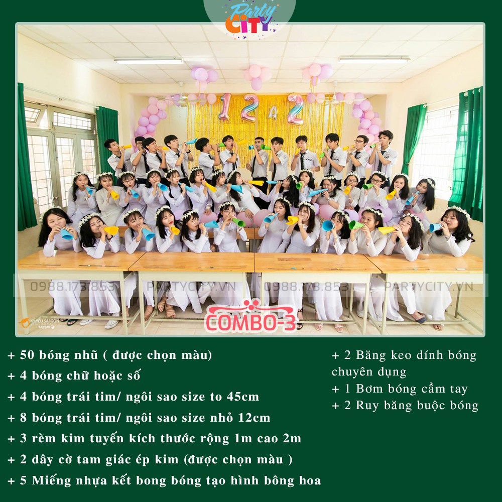 (FREESHIP) SÉT TRANG TRÍ LỚP KỶ YẾU,TRANG TRÍ SINH NHẬT LỚP ,TRANG TRÍ SỰ KIỆN,SINH NHẬT CÔNG TY