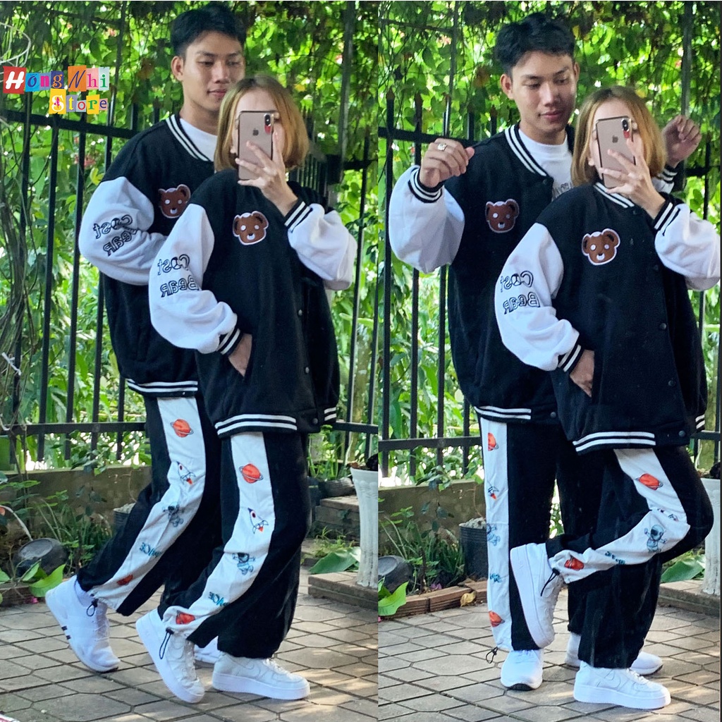 Áo Khoác Bomber Con Gấu Cost Bear Ulzzang Unisex Dáng Rộng Nam Nữ - MM