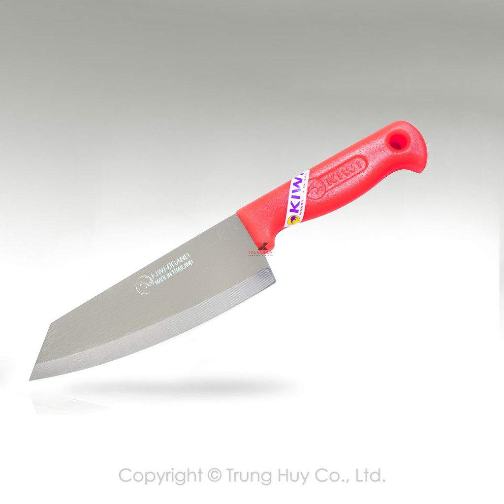 Dao nhà bếp 7" mũi nhọn cán nhựa đỏ Kiwi R173P