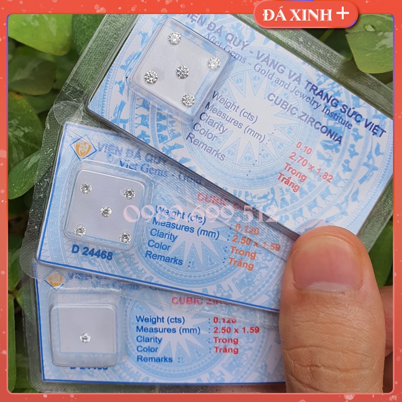 (5v 1v/vỉ) Kim cương nhân tạo chân bằng và chân nhọn