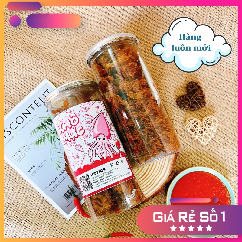 Mực xé tẩm vị Eric's Farm 250g, thấm vị, siêu ngon, ăn vặt Sài Gòn giá rẻ