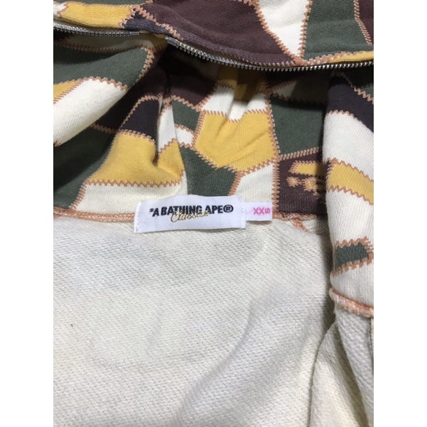 Áo khoác có mũ Hooodie zip hiệu ABathing Ape màu Camo size kid XXS fit 35kg
