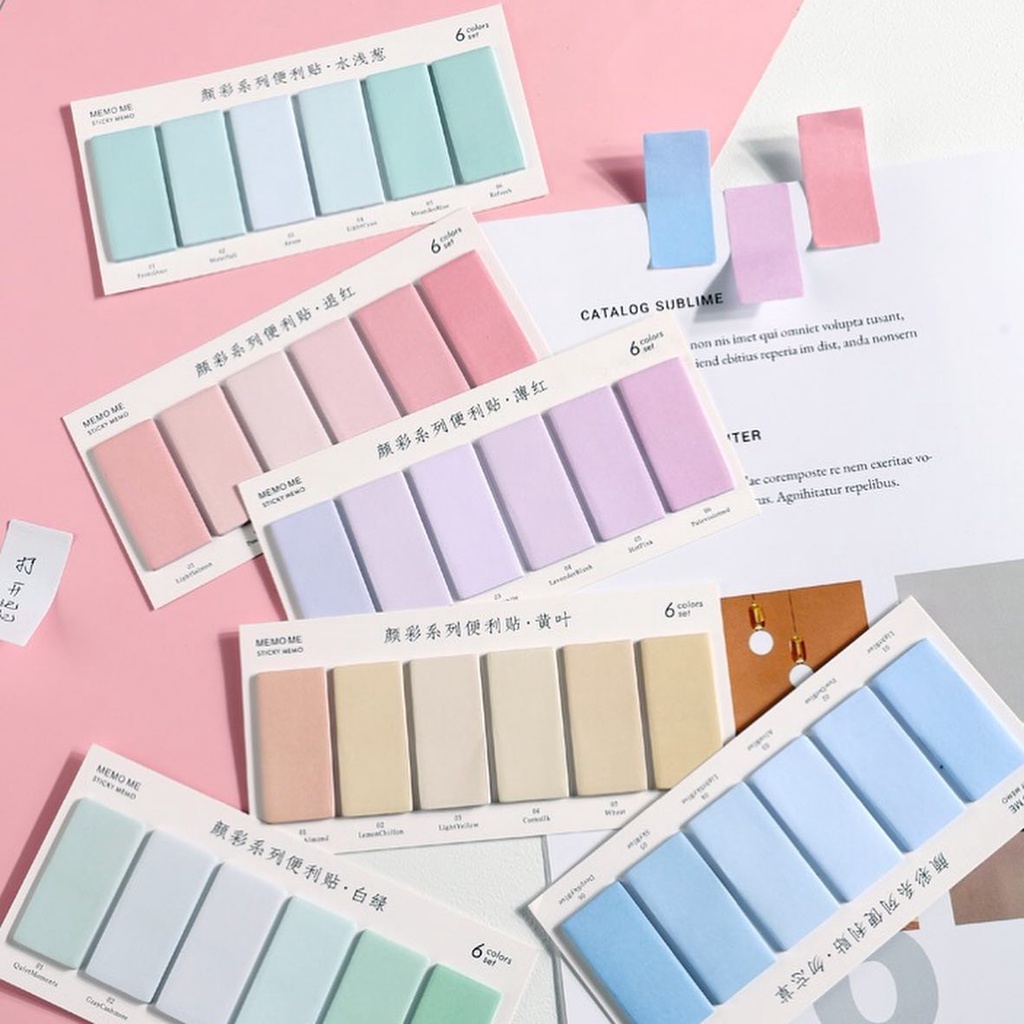 Giấy note đánh dấu trang màu pastel dễ thương