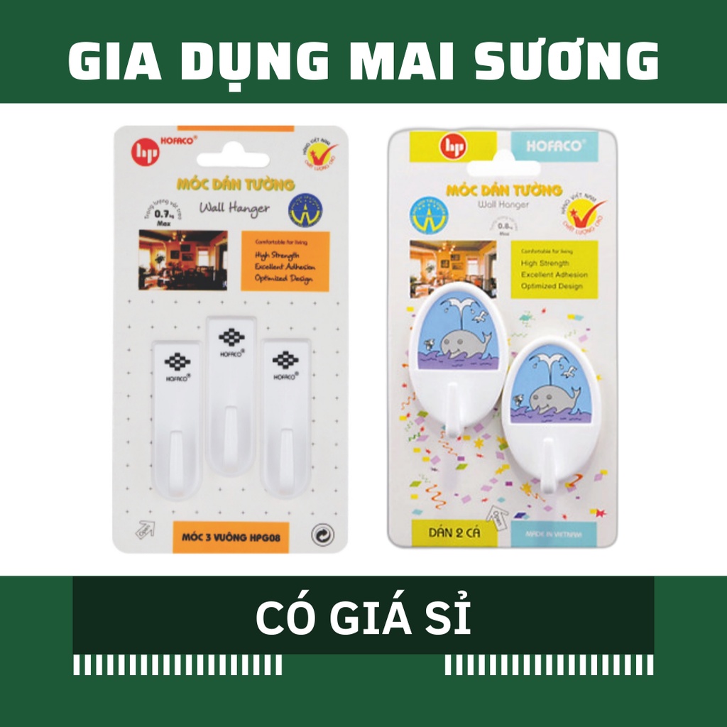 [Giá Sỉ] Móc Dán Tường 2-3 Lớn Siêu Dính HOFACO