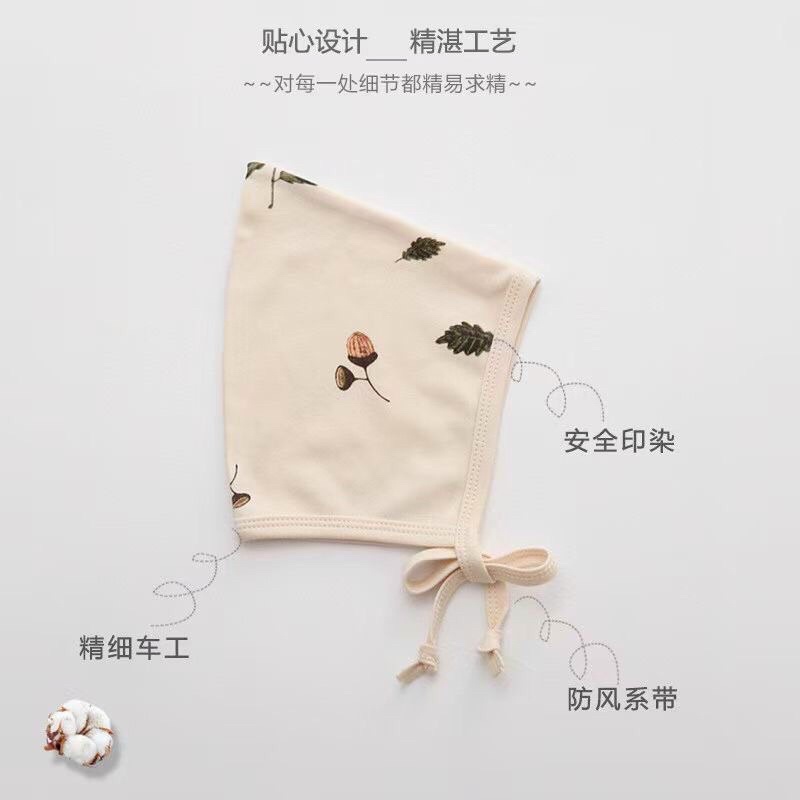 Mũ cotton hữu cơ Haye phong cách Hàn Quốc cho bé 0-6m