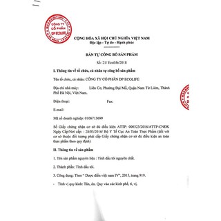 Tinh dầu tỏi cầu bình an