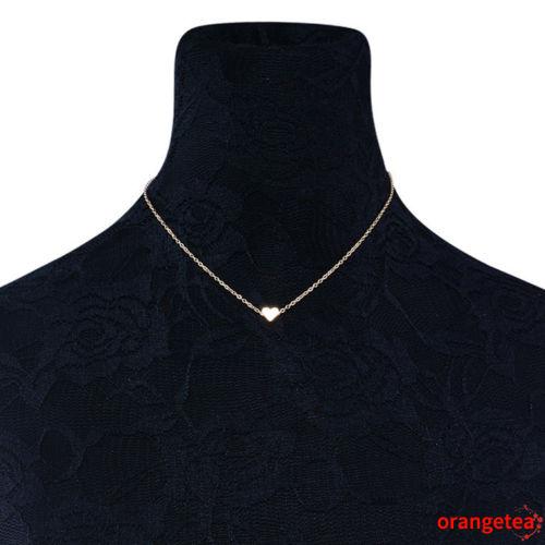 Vòng cổ mặt hình trái tim đính đá nhân tạo thời trang