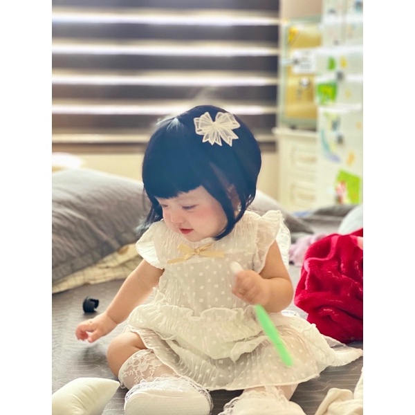 Set 2 chiếc kẹp tóc ren phong cách Hàn xinh xắn