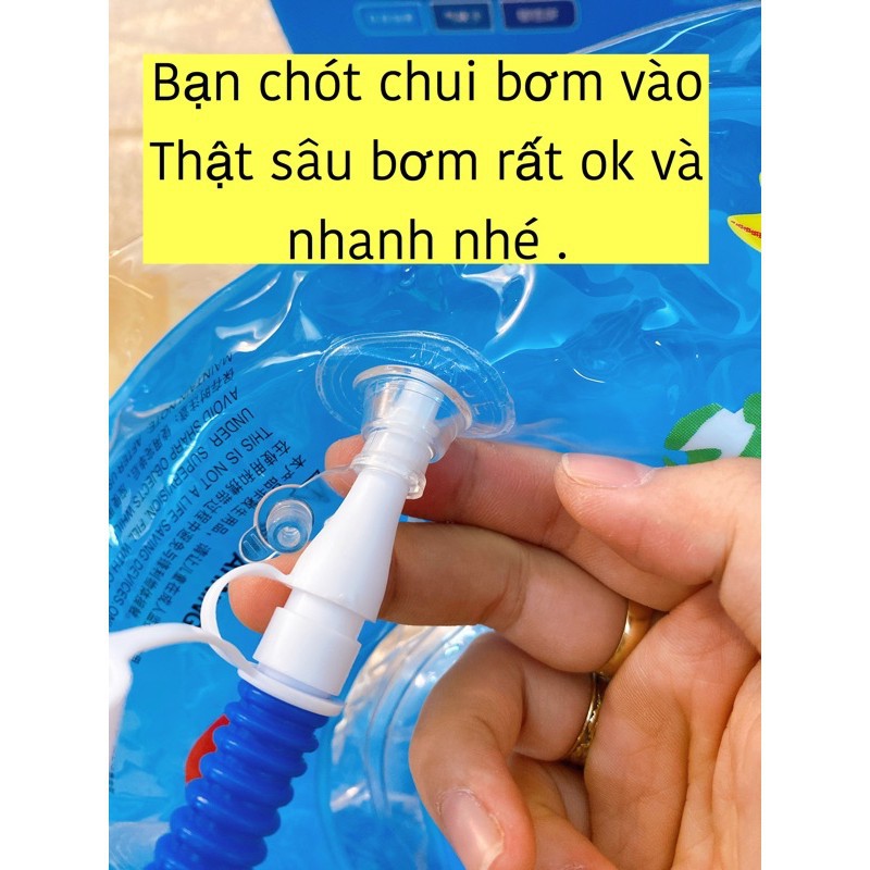 BỂ BƠI THÀNH CAO DOLPHIN CHO BÉ  size 80x80cm + Kèm phao cổ