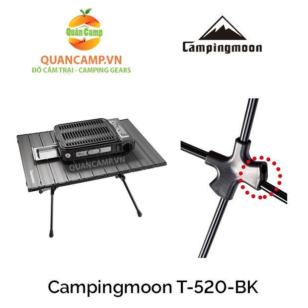 Bàn nhôm dã ngoại gấp gọn Campingmoon T-520