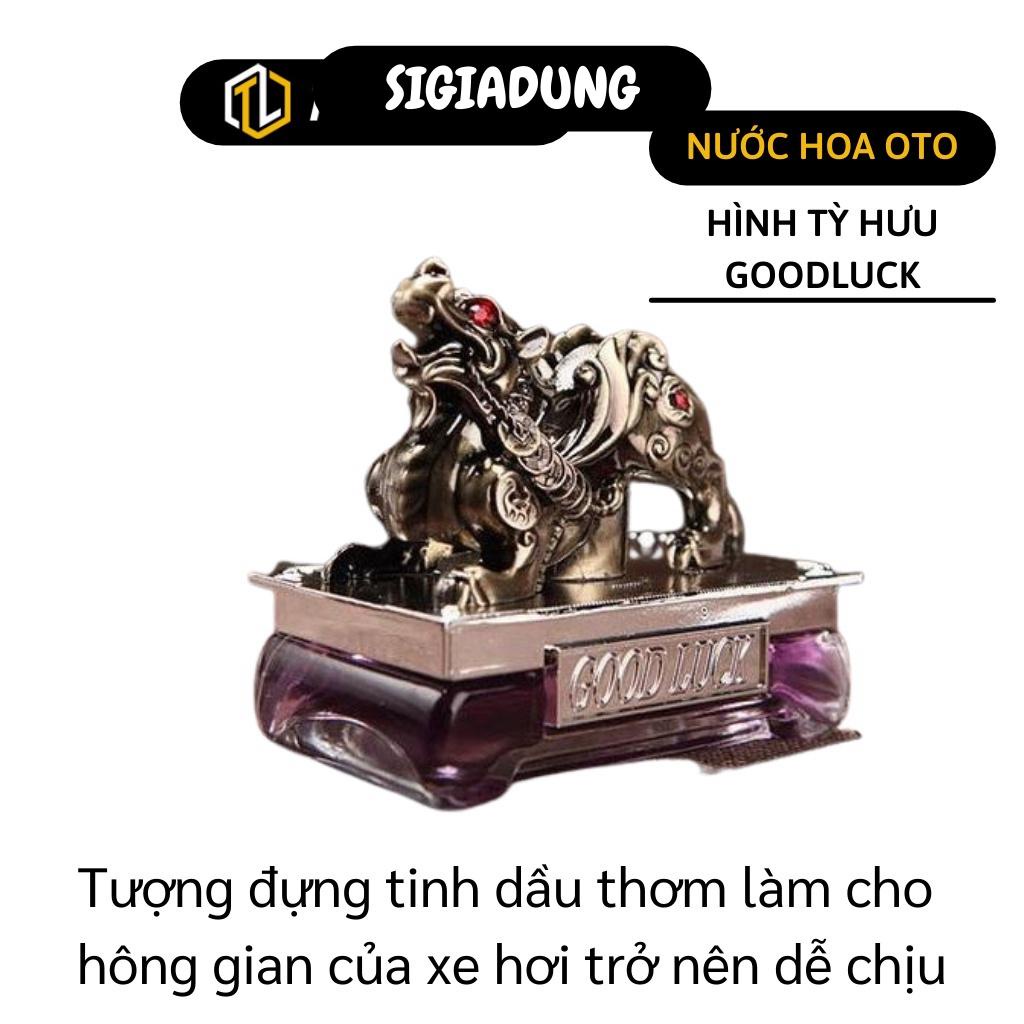 [SGD] Nước Hoa Xe Hơi - Tượng Tỳ Hưu Phong Thủy Trang Trí Đựng Nước Hoa Ô Tô 5638