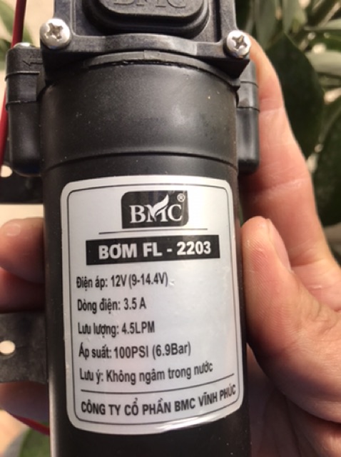 Máy bơm mini 12v chính hãng BMC