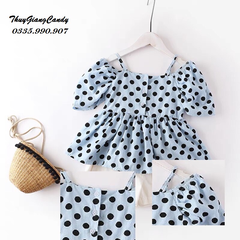 Set Áo chấm bi kết hợp quần short 10-25kg