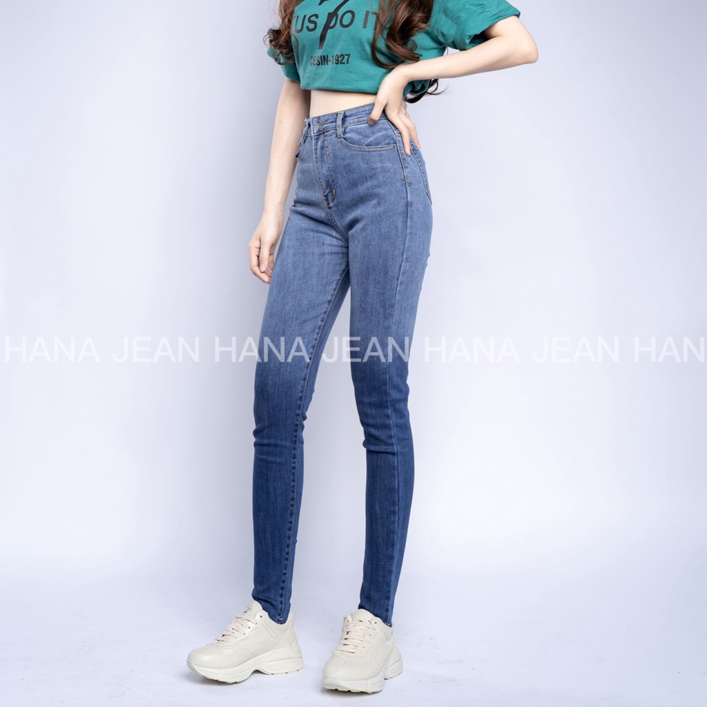 Quần Jean Nữ Dài Lưng Cao Rách Trơn Đẹp Mẫu Mới Nhất