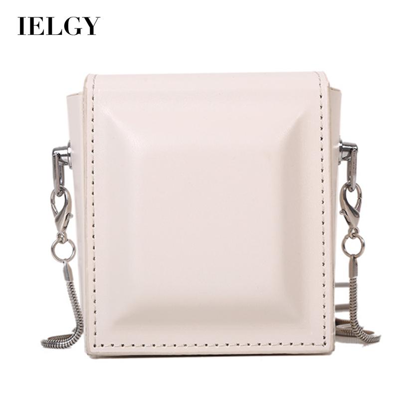 IELGY Túi Đeo Vai Hình Vuông Cỡ Nhỏ Phối Dây Xích Thời Trang Cho Nữ