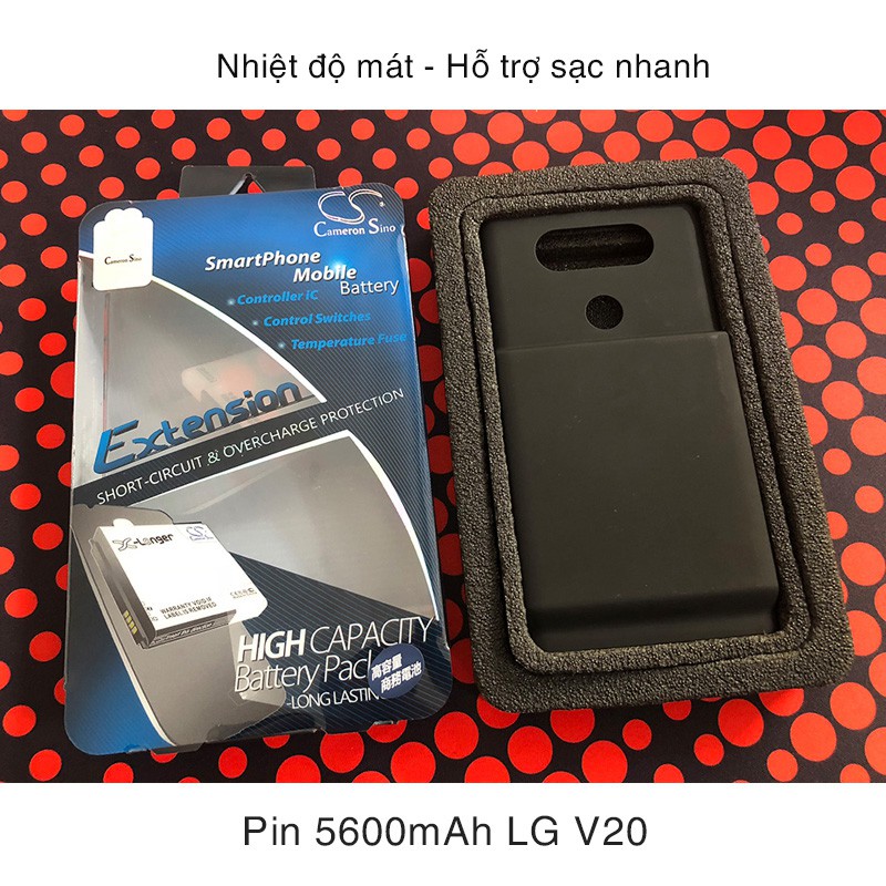 Pin dung lượng cao LG V20 5600mAh Cameron Sino 2018 (Chính hãng)