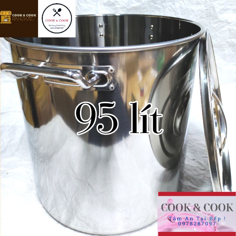 Nồi súp inox 80, 85, 90, 95 lít đáy từ size 50 nồi hầm xương, luộc gà, nồi luộc bánh chưng, nồi phở, nồi quân dụng