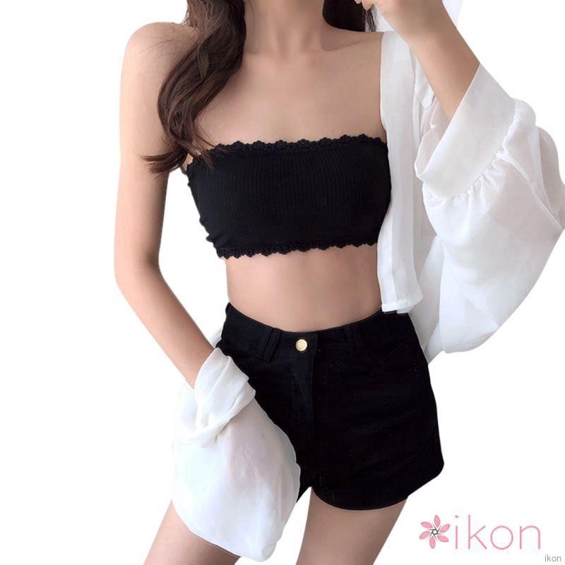 Women Stretch Lace Push Up Wireless Padded Strapless Seamless Bra