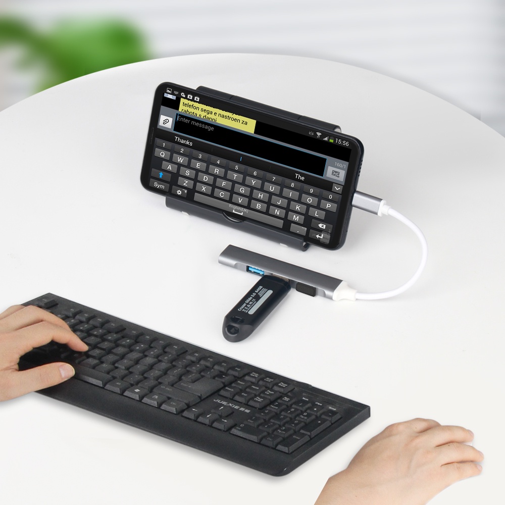 Hub chia cổng USB 4 trong 1 Type C tiện lợi